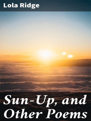 cover image of Sun-Up, and Other Poems